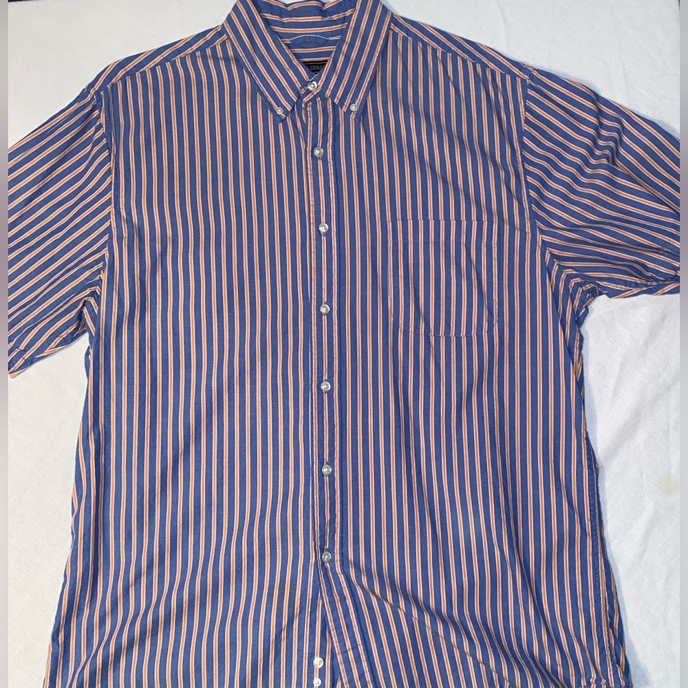 Men’s XL Striped Shirt Blue and Orange
